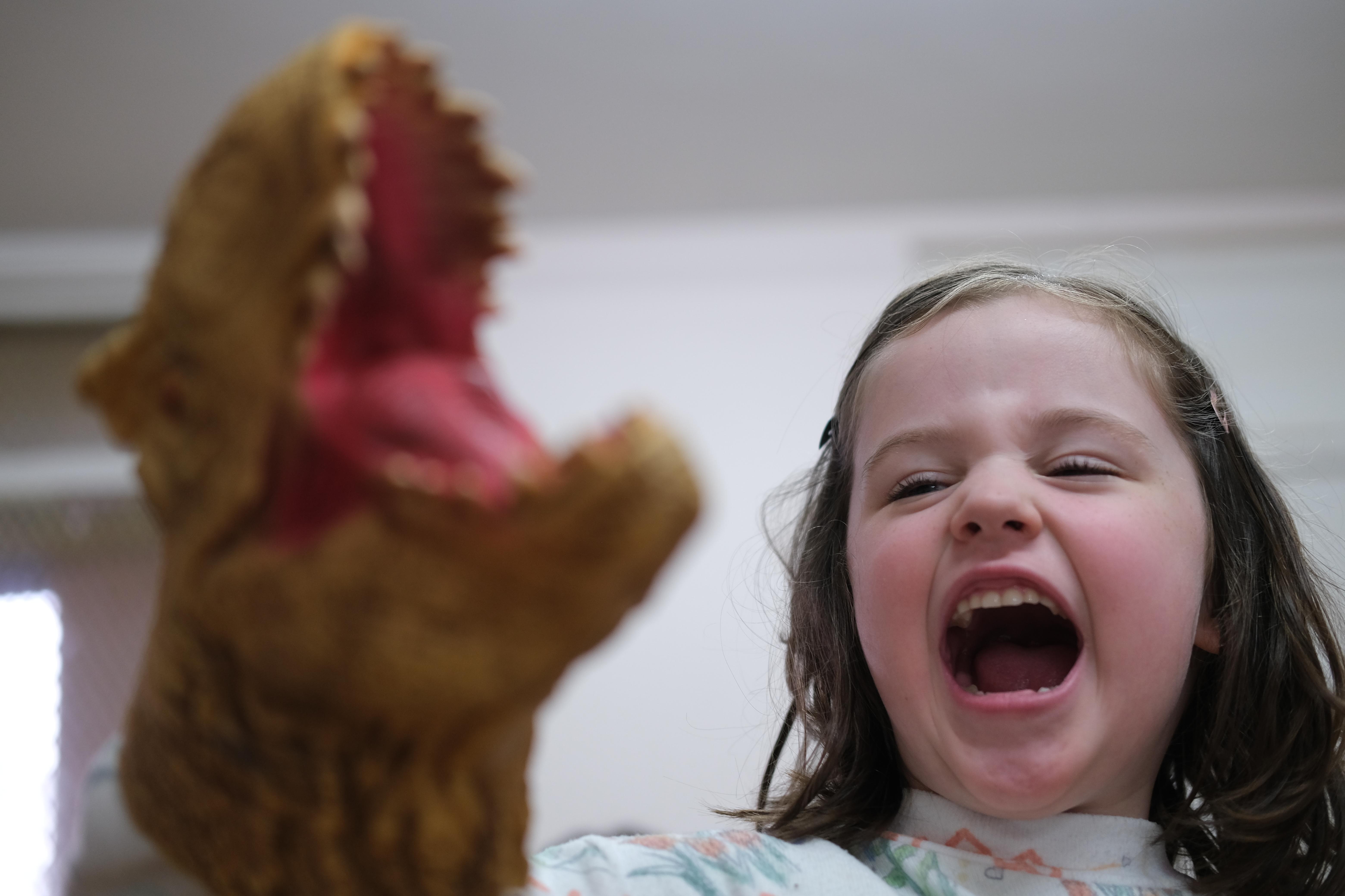 Joyful puppet play at camp